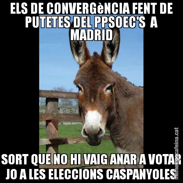 ELS DE CONVERGèNCIA FENT DE PUTETES DEL PPSOEC'S  A MADRID SORT QUE NO HI VAIG ANAR A VOTAR JO A LES ELECCIONS CASPANYOLES - El burro Català