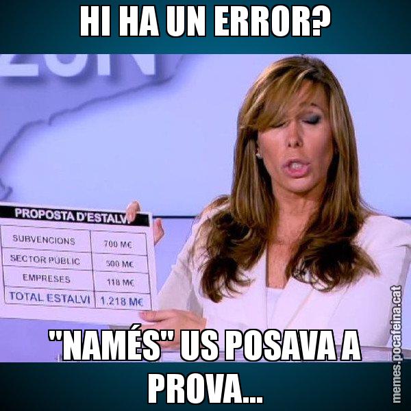 HI HA UN ERROR? "NAMÉS" US POSAVA A PROVA... - Alícia Paper i Suma
