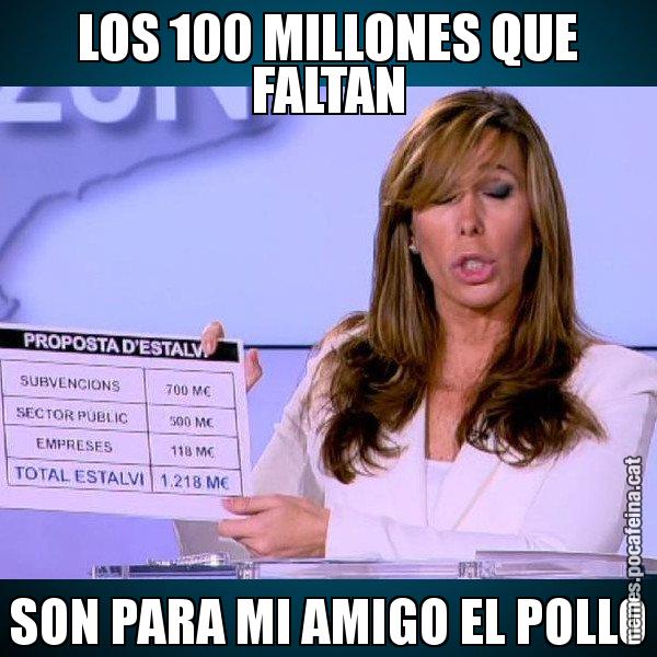 LOS 100 MILLONES QUE FALTAN SON PARA MI AMIGO EL POLLO - Alícia Paper i Suma