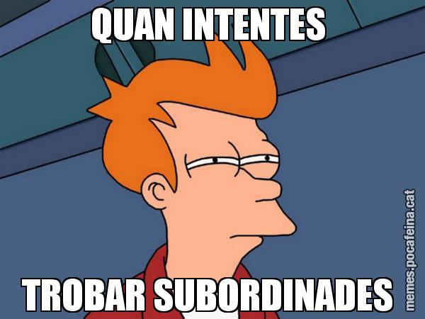 QUAN INTENTES  TROBAR SUBORDINADES - Futurama Fry