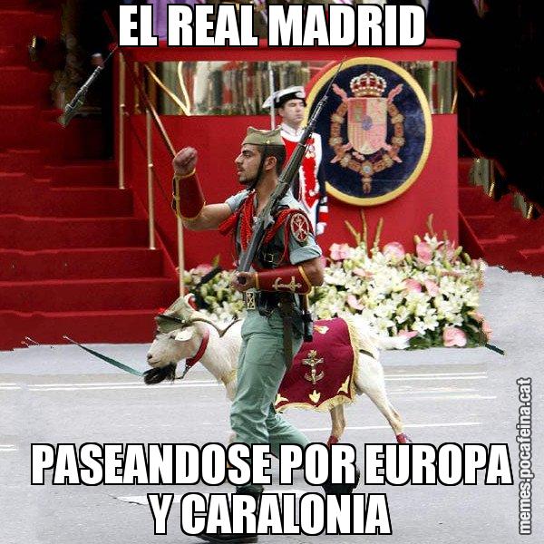 EL REAL MADRID PASEANDOSE POR EUROPA Y CARALONIA - La cabra de la legió