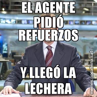 EL AGENTE PIDIÓ REFUERZOS Y LLEGÓ LA LECHERA