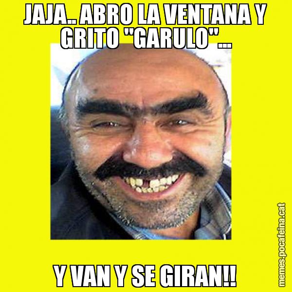 JAJA.. ABRO LA VENTANA Y GRITO "GARULO"... Y VAN Y SE GIRAN!!