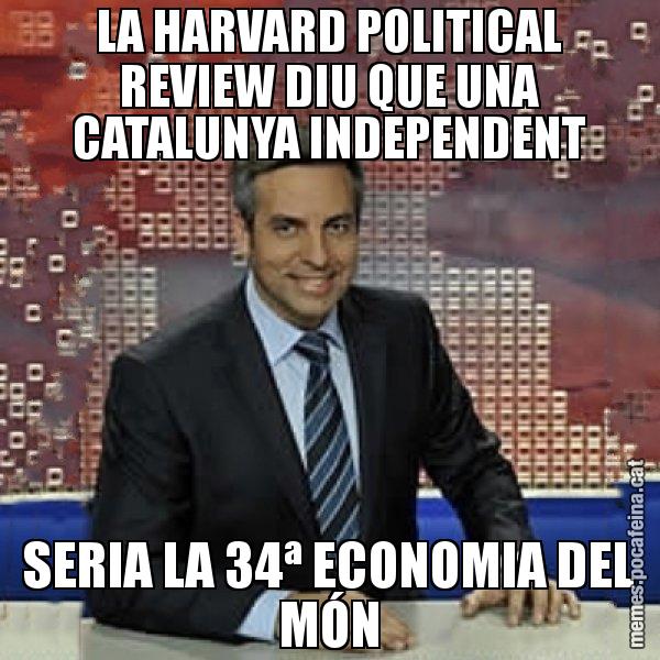 LA HARVARD POLITICAL REVIEW DIU QUE UNA CATALUNYA INDEPENDENT SERIA LA 34ª ECONOMIA DEL MÓN - Trollicer