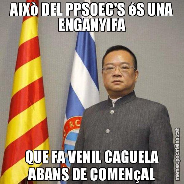 AIXò DEL PPSOEC'S éS UNA ENGANYIFA QUE FA VENIL CAGUELA ABANS DE COMENçAL - Chen Yansheng