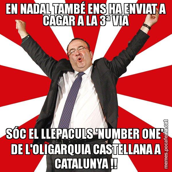 EN NADAL TAMBÉ ENS HA ENVIAT A CAGAR A LA 3ª VIA SÓC EL LLEPACULS 'NUMBER ONE'  DE L'OLIGARQUIA CASTELLANA A CATALUNYA !! - Miquel Iceta - 27S
