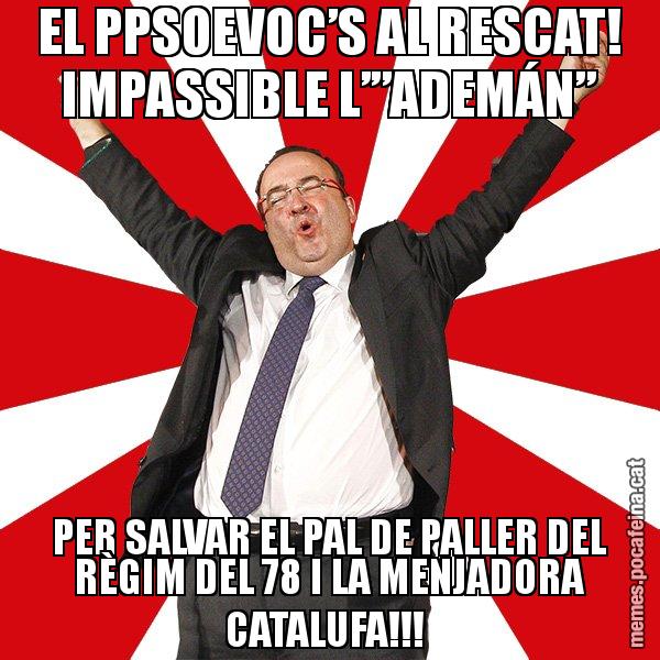 EL PPSOEVOC’S AL RESCAT! IMPASSIBLE L’”ADEMÁN” PER SALVAR EL PAL DE PALLER DEL RÈGIM DEL 78 I LA MENJADORA CATALUFA!!! - Miquel Iceta - 27S
