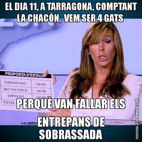 EL DIA 11, A TARRAGONA, COMPTANT LA CHACÓN, VEM SER 4 GATS PERQUÈ VAN FALLAR ELS ENTREPANS DE SOBRASSADA - Alícia Paper i Suma