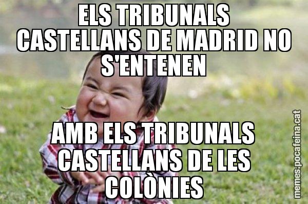 ELS TRIBUNALS CASTELLANS DE MADRID NO S'ENTENEN AMB ELS TRIBUNALS CASTELLANS DE LES COLÒNIES - El diabòlic nen asiàtic