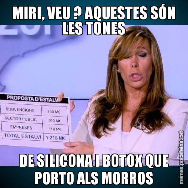 MIRI, VEU ? AQUESTES SÓN LES TONES DE SILICONA I BOTOX QUE PORTO ALS MORROS - Alícia Paper i Suma