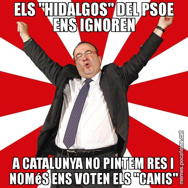 ELS "HIDALGOS" DEL PSOE ENS IGNOREN A CATALUNYA NO PINTEM RES I NOMéS ENS VOTEN ELS "CANIS" - Miquel Iceta - 27S