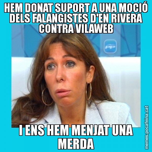 HEM DONAT SUPORT A UNA MOCIÓ DELS FALANGISTES D'EN RIVERA CONTRA VILAWEB I ENS HEM MENJAT UNA MERDA - Alícia Sánchez Camacho
