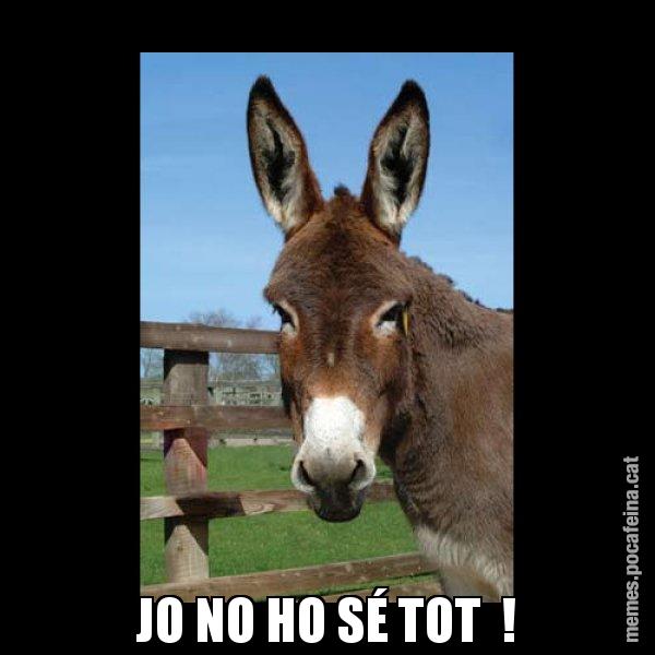 JO NO HO SÉ TOT  ! - El burro Català
