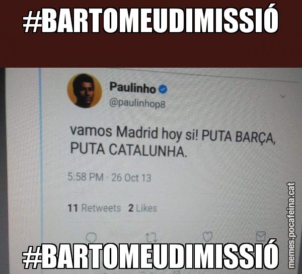 #BARTOMEUDIMISSIÓ #BARTOMEUDIMISSIÓ