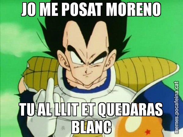 JO ME POSAT MORENO TU AL LLIT ET QUEDARAS BLANC - Vegeta