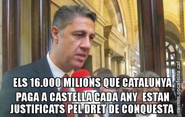 ELS 16.000 MILIONS QUE CATALUNYA PAGA A CASTELLA CADA ANY  ESTAN JUSTIFICATS PEL DRET DE CONQUESTA