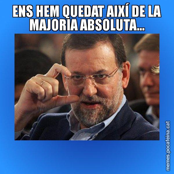 ENS HEM QUEDAT AIXÍ DE LA MAJORIA ABSOLUTA... - Rajoy titola
