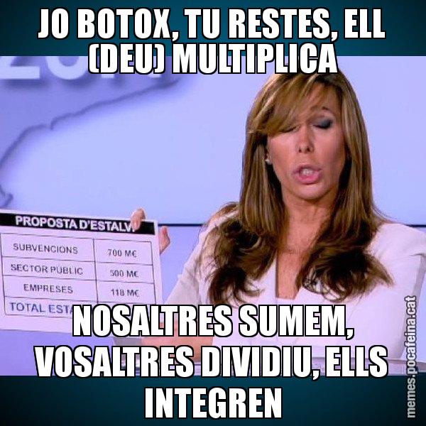 JO BOTOX, TU RESTES, ELL (DEU) MULTIPLICA NOSALTRES SUMEM, VOSALTRES DIVIDIU, ELLS INTEGREN - Alícia Paper i Suma