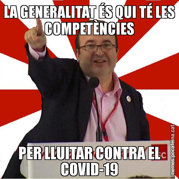 LA GENERALITAT ÉS QUI TÉ LES COMPETÈNCIES PER LLUITAR CONTRA EL COVID-19 - Miquel Iceta