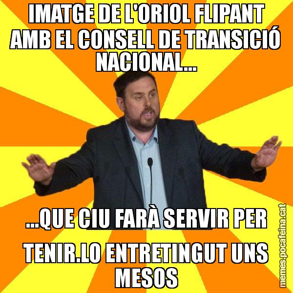 IMATGE DE L'ORIOL FLIPANT AMB EL CONSELL DE TRANSICIÓ NACIONAL... ...QUE CIU FARÀ SERVIR PER TENIR.LO ENTRETINGUT UNS MESOS - Oriol Junqueras freeena!
