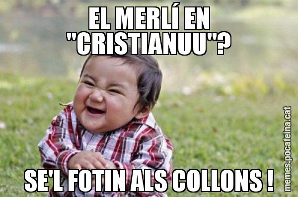 EL MERLÍ EN "CRISTIANUU"? SE'L FOTIN ALS COLLONS ! - El diabòlic nen asiàtic
