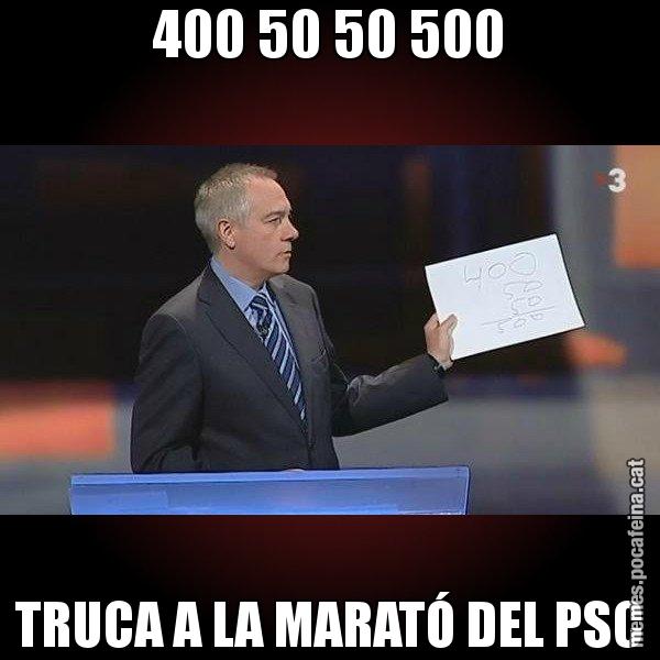 400 50 50 500 TRUCA A LA MARATÓ DEL PSC - Navarro Paper