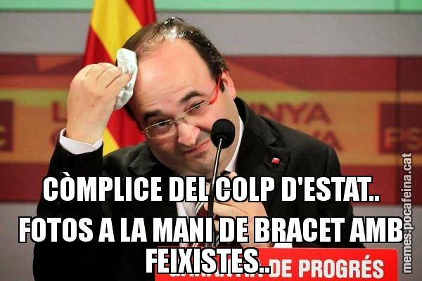 CÒMPLICE DEL COLP D'ESTAT.. FOTOS A LA MANI DE BRACET AMB FEIXISTES..