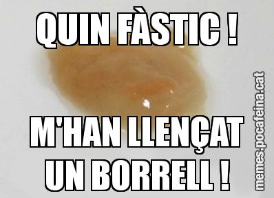 QUIN FÀSTIC ! M'HAN LLENÇAT UN BORRELL !