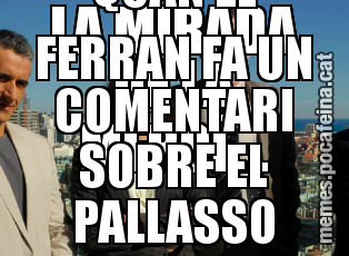 LA MIRADA DE LA MERCÈ... QUAN EL FERRAN FA UN COMENTARI SOBRE EL PALLASSO
