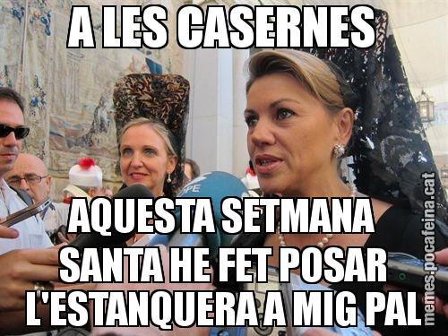 A LES CASERNES AQUESTA SETMANA SANTA HE FET POSAR L'ESTANQUERA A MIG PAL