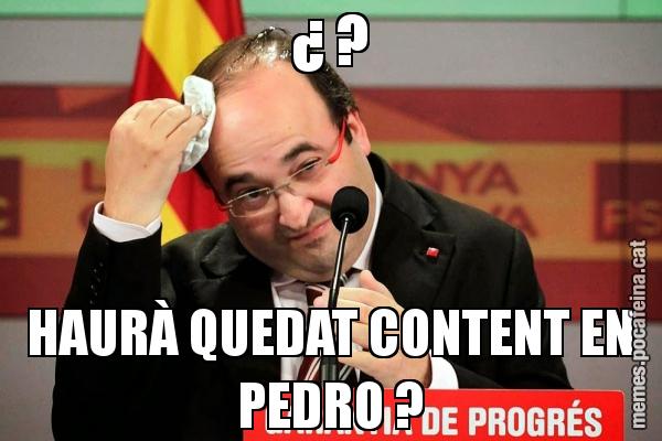 ¿ ? HAURÀ QUEDAT CONTENT EN PEDRO ?