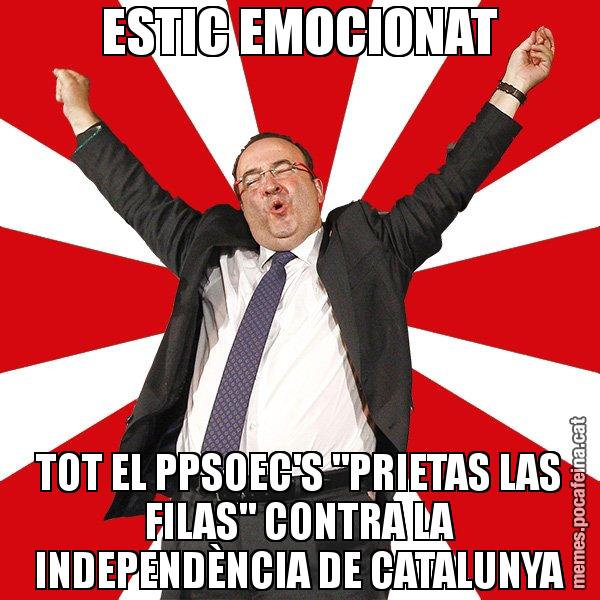 ESTIC EMOCIONAT TOT EL PPSOEC'S "PRIETAS LAS FILAS" CONTRA LA INDEPENDÈNCIA DE CATALUNYA - Miquel Iceta - 27S