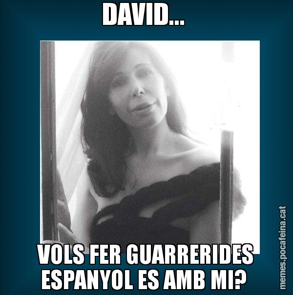 DAVID...  VOLS FER GUARRERIDES ESPANYOL ES AMB MI? - Alícia Sánchez Mairena