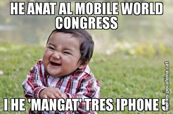 HE ANAT AL MOBILE WORLD CONGRESS I HE 'MANGAT' TRES IPHONE 5 - El diabòlic nen asiàtic