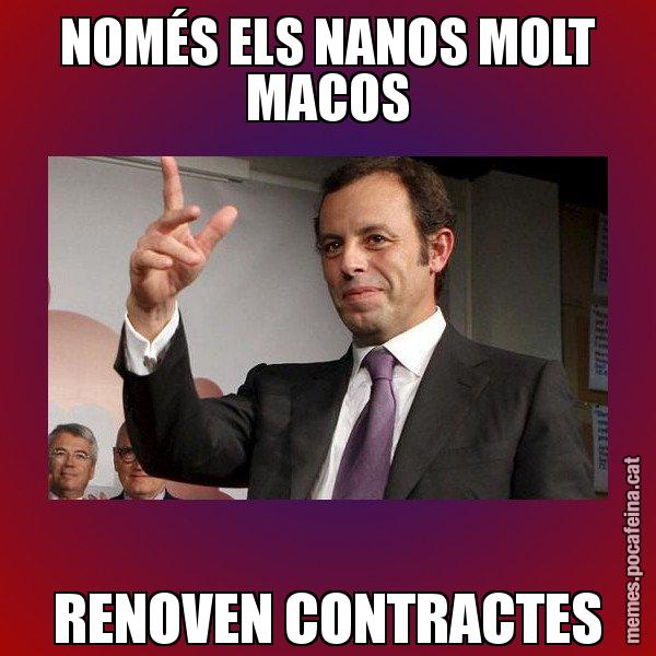 NOMÉS ELS NANOS MOLT MACOS RENOVEN CONTRACTES - Sandro Rossell