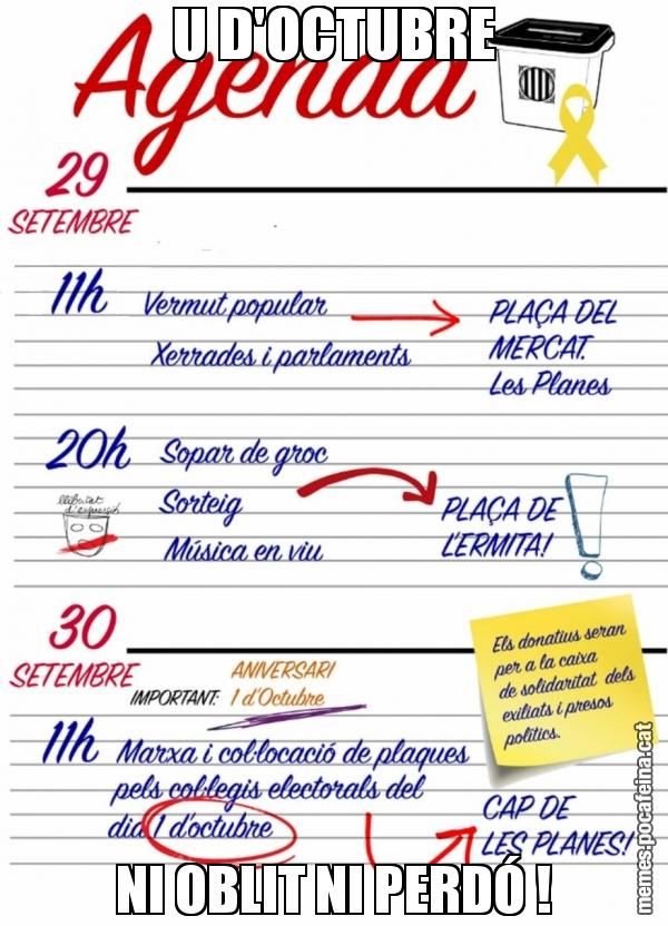 U D'OCTUBRE NI OBLIT NI PERDÓ !