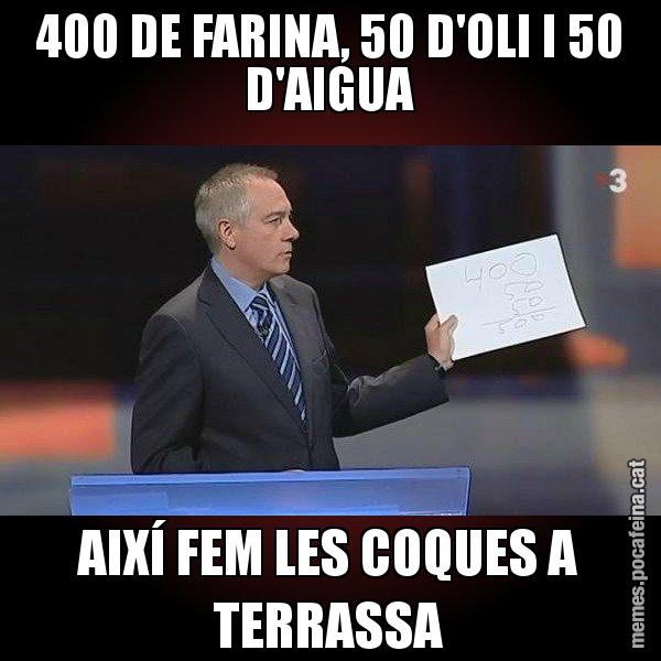 400 DE FARINA, 50 D'OLI I 50 D'AIGUA AIXÍ FEM LES COQUES A TERRASSA - Navarro Paper