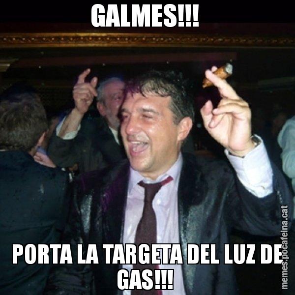 GALMES!!!  PORTA LA TARGETA DEL LUZ DE GAS!!! - Laporta de Festa