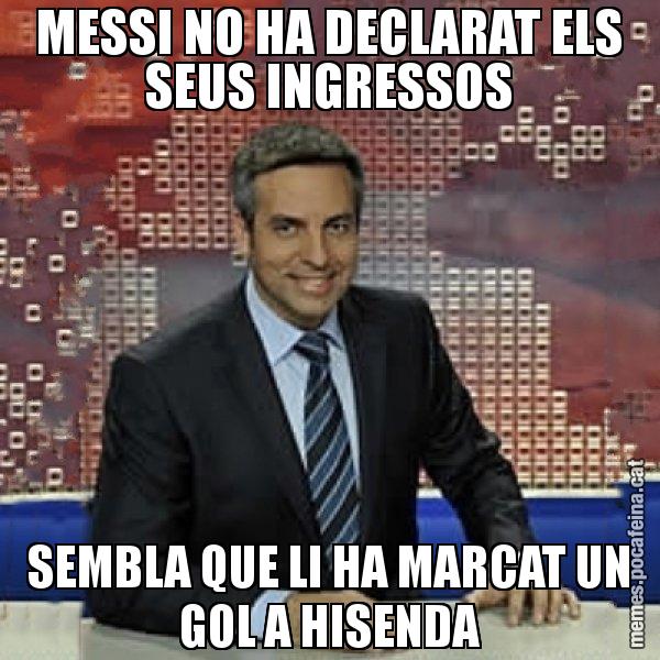 MESSI NO HA DECLARAT ELS SEUS INGRESSOS SEMBLA QUE LI HA MARCAT UN GOL A HISENDA - Trollicer