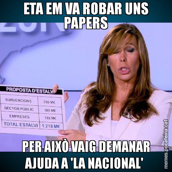 ETA EM VA ROBAR UNS PAPERS PER AIXÒ VAIG DEMANAR AJUDA A 'LA NACIONAL' - Alícia Paper i Suma