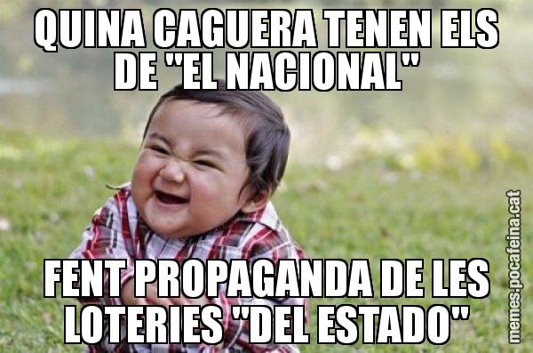 QUINA CAGUERA TENEN ELS DE "EL NACIONAL" FENT PROPAGANDA DE LES LOTERIES "DEL ESTADO" - El diabòlic nen asiàtic