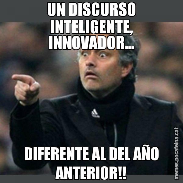 UN DISCURSO INTELIGENTE, INNOVADOR... DIFERENTE AL DEL AÑO ANTERIOR!! - Mourinho