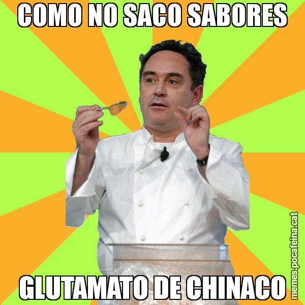 COMO NO SACO SABORES GLUTAMATO DE CHINACO - Ferran Adrià