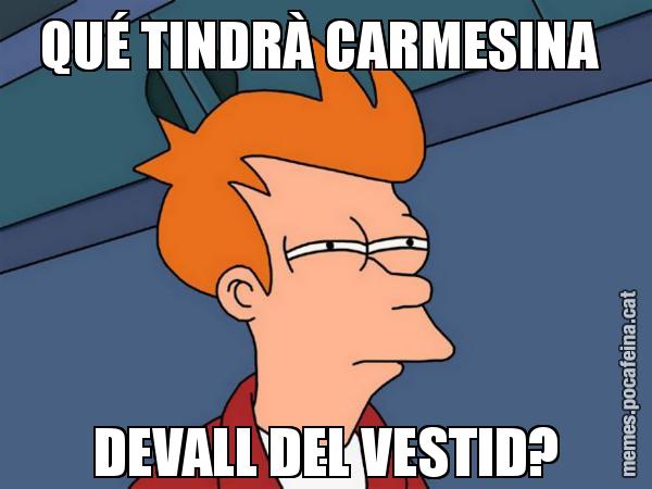 QUÉ TINDRÀ CARMESINA  DEVALL DEL VESTID? - Futurama Fry