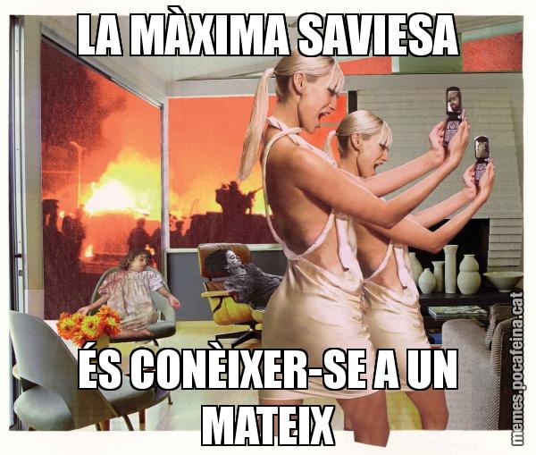 LA MÀXIMA SAVIESA ÉS CONÈIXER-SE A UN MATEIX