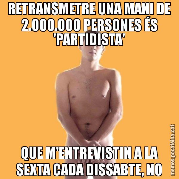 RETRANSMETRE UNA MANI DE 2.000.000 PERSONES ÉS 'PARTIDISTA' QUE M'ENTREVISTIN A LA SEXTA CADA DISSABTE, NO - Albert Rivera