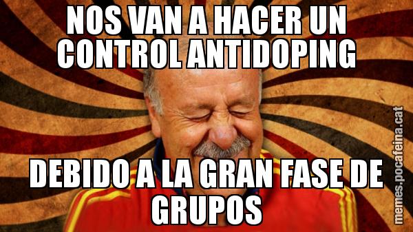 NOS VAN A HACER UN CONTROL ANTIDOPING DEBIDO A LA GRAN FASE DE GRUPOS