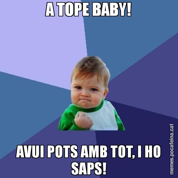 A TOPE BABY! AVUI POTS AMB TOT, I HO SAPS! - Success Kid