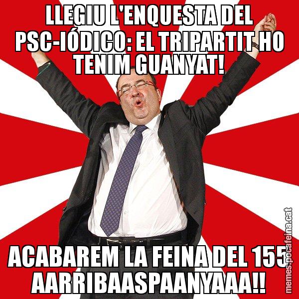 LLEGIU L'ENQUESTA DEL PSC-IÓDICO: EL TRIPARTIT HO TENIM GUANYAT! ACABAREM LA FEINA DEL 155 AARRIBAASPAANYAAA!! - Miquel Iceta - 27S