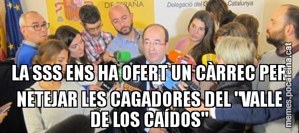 LA SSS ENS HA OFERT UN CÀRREC PER NETEJAR LES CAGADORES DEL "VALLE DE LOS CAÍDOS"